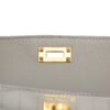 Hermes Mini Kelly II Gris Perle Matte Crocodile Gold Hardware
