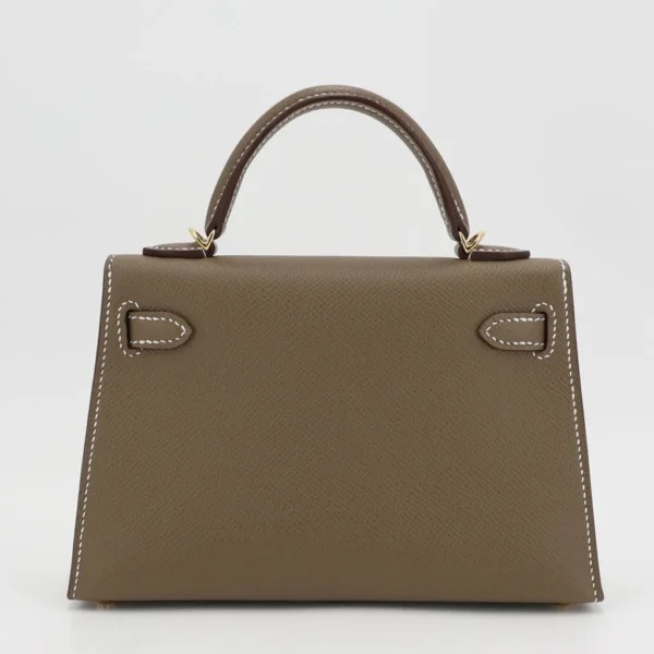 Hermes Mini Kelly II Etoupe Epsom Gold Hardware