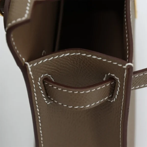 Hermes Mini Kelly II Etoupe Epsom Gold Hardware