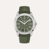 Patek Philippe Aquanaut 5168G-010 42.2mm, White Gold, Khaki Green Embossed Dial, Khaki Green Tropical Strap, White Gold Bezel.