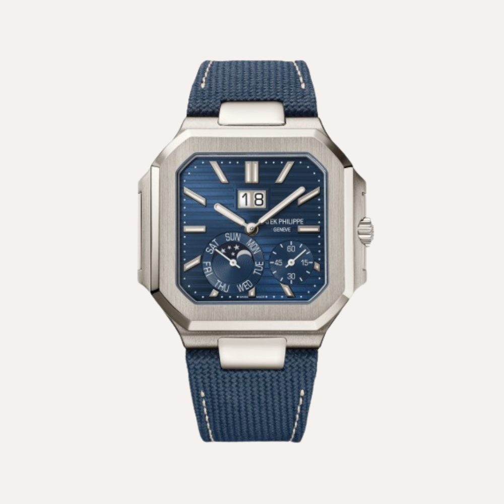 Patek Philippe Cubitus 5822P, 45mm, Platinum, Blue Dial.
