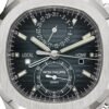 Patek Philippe Nautilus 5990/1A-011, 40.5mm, Stainless Steel, Blue Ray Sunburst Dial, Travel Time Chronograph.