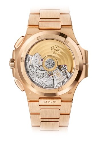 Patek Philippe Nautilus 5990/1R 40.5mm, Rose Gold, Sunburst Blue Dial, Rose Gold Bracelet, Rose Gold Bezel.