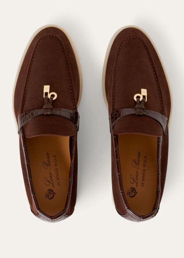 Loro Piana Summer Charms Walk Loafer Chocolate