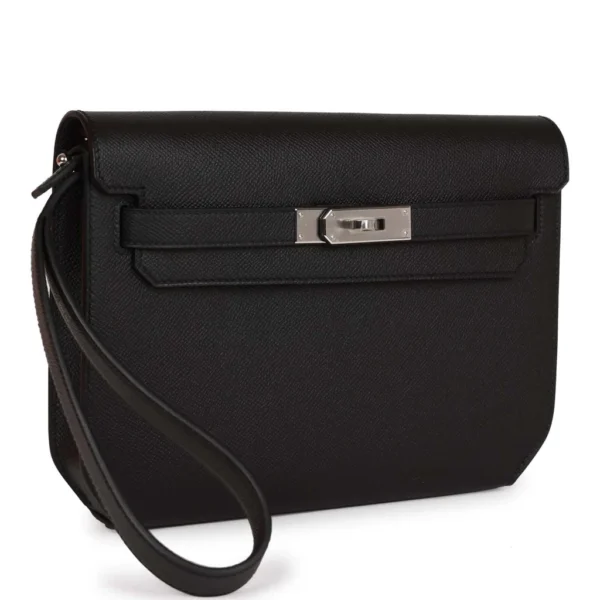 Hermes Kelly Depeche 25 Togo Black Palladium Hardware