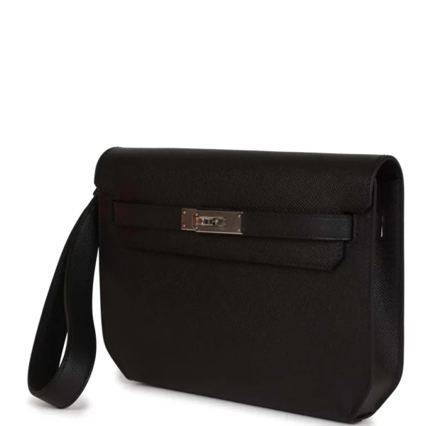 Hermes Kelly Depeche 25 Togo Black Palladium Hardware
