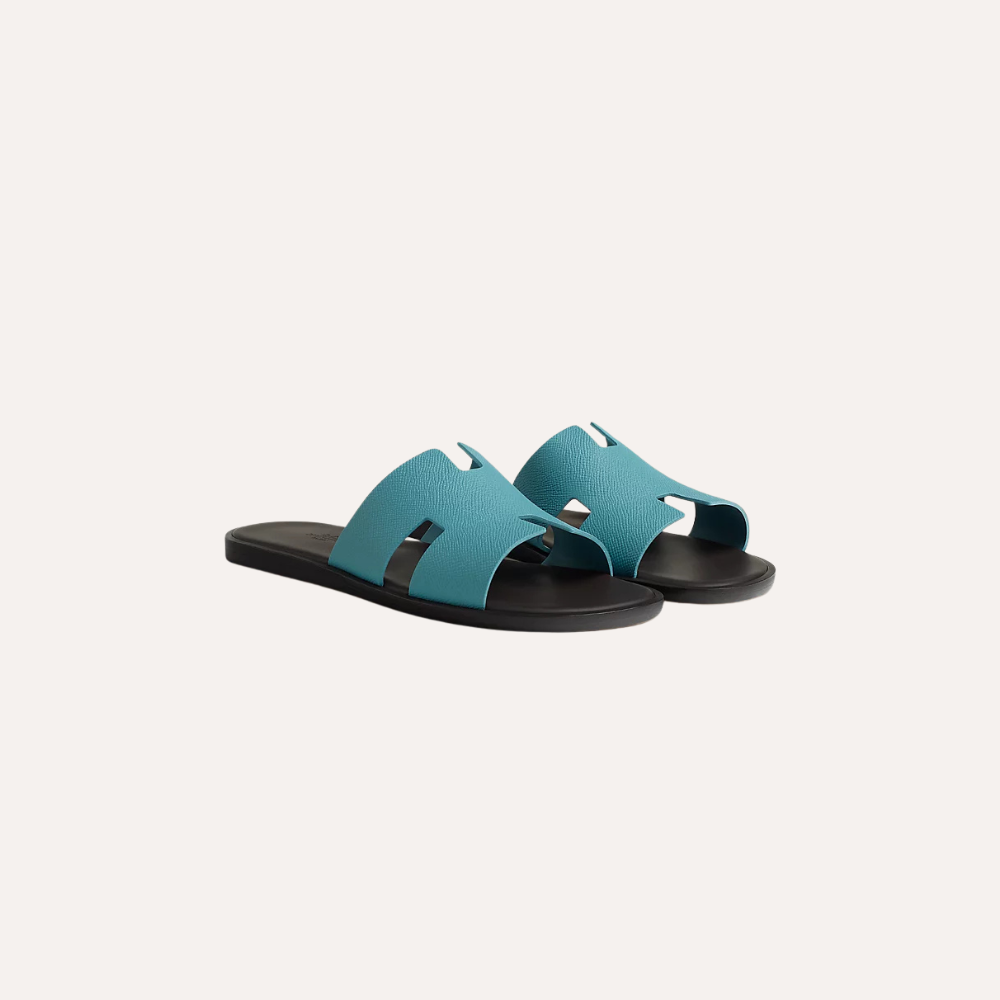 Hermes Izmir Bleu Minéral / Marron Ébène