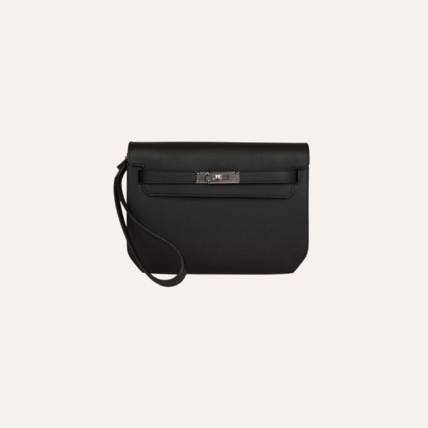 Hermes Kelly Depeche 25 Togo Black Palladium Hardware