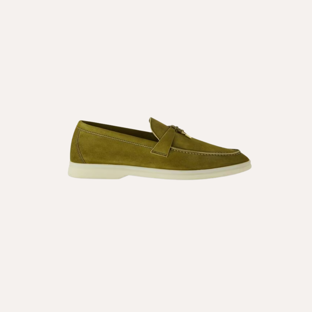 Loro Piana Summer Charms Walk Loafer Olive Leaf