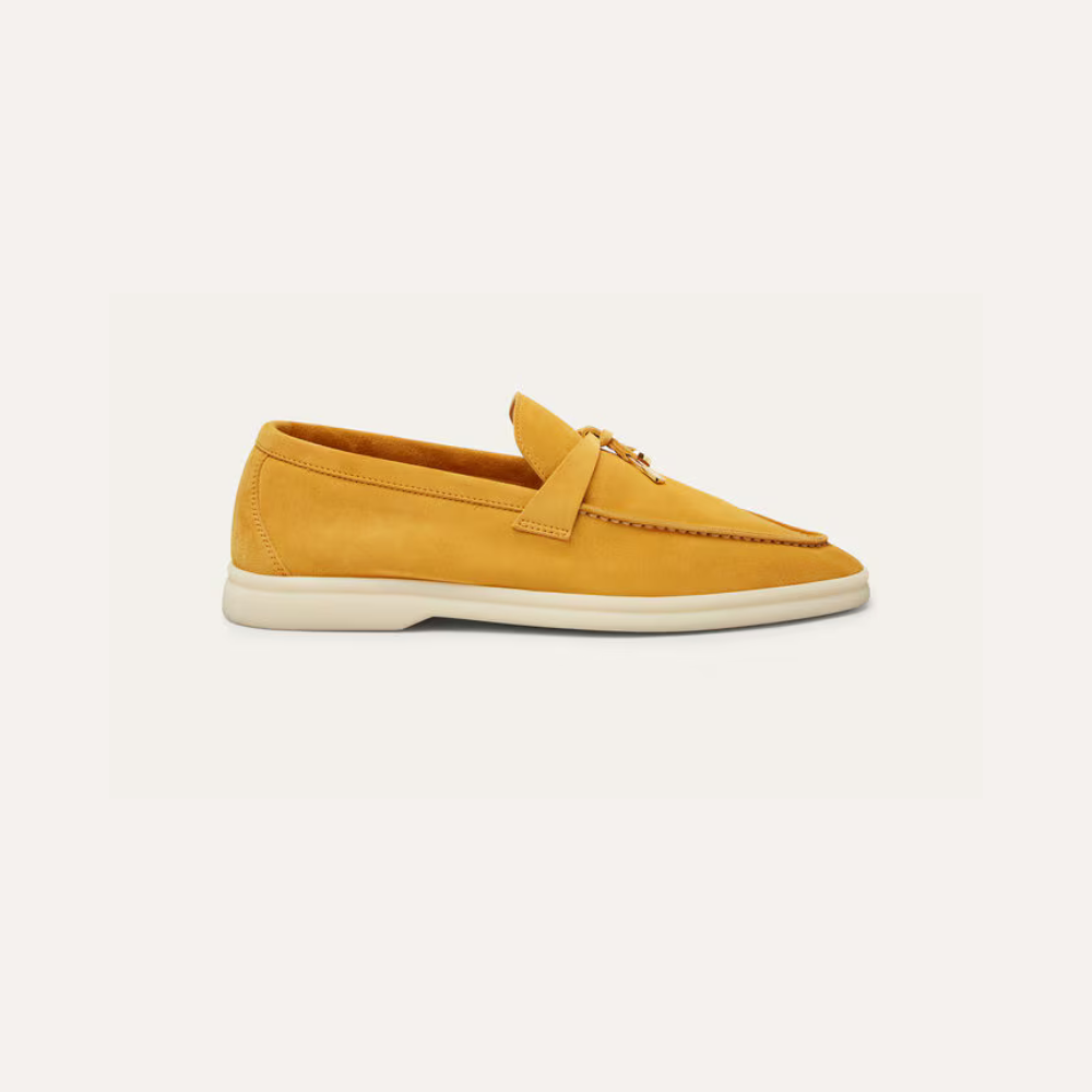 Loro Piana Summer Charms Walk Loafer Safron Tea