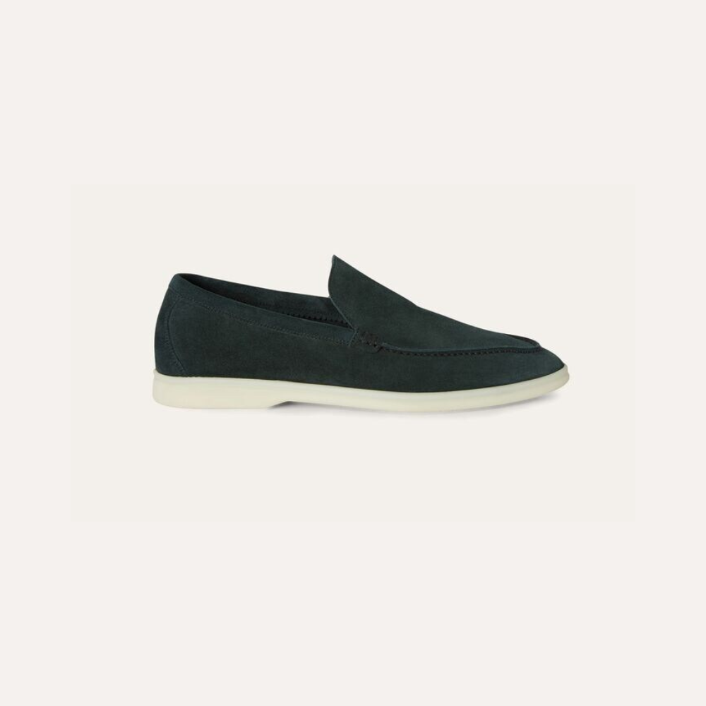Loro Piana Summer Walk Loafer Dark Green