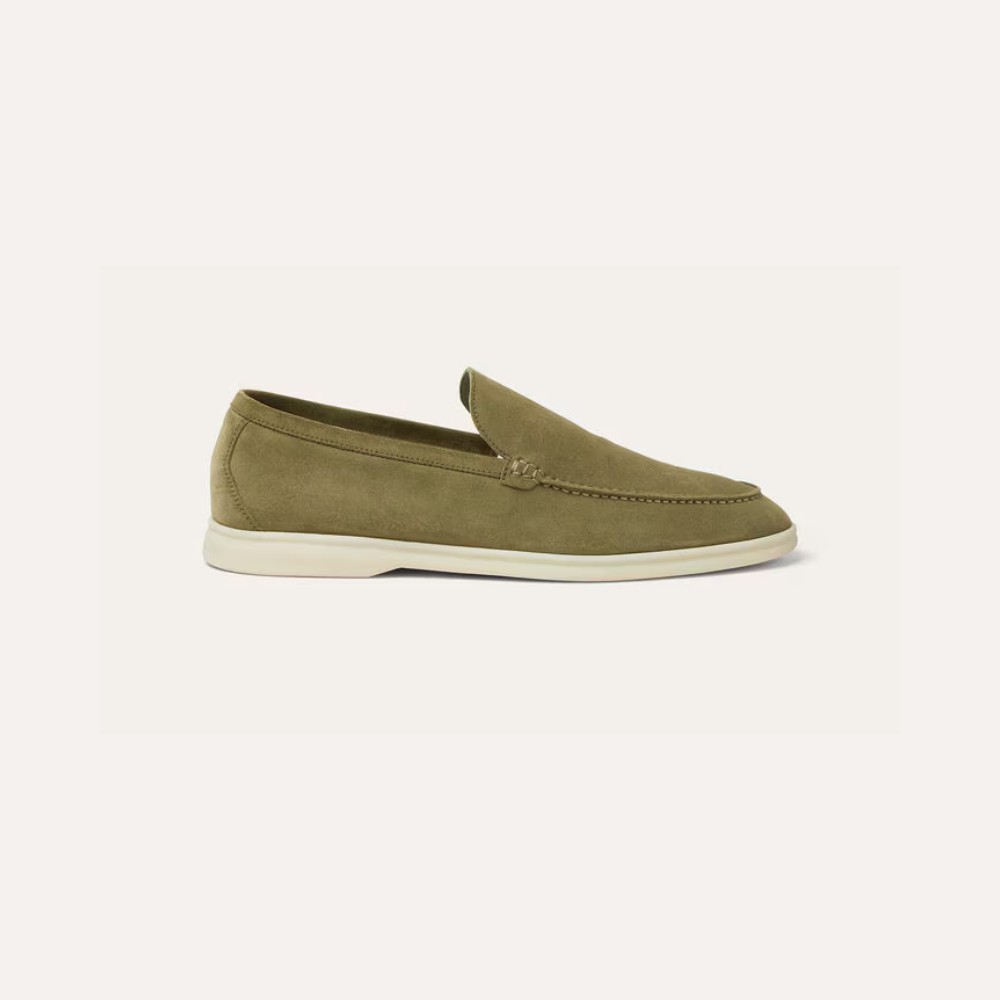 Loro Piana Summer Walk Loafer Dark Murano Green
