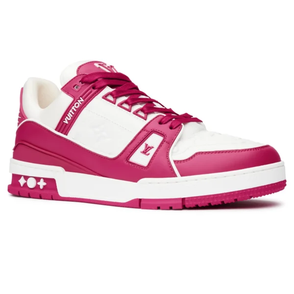 Louis Vuitton Trainer Low White Fuchsia