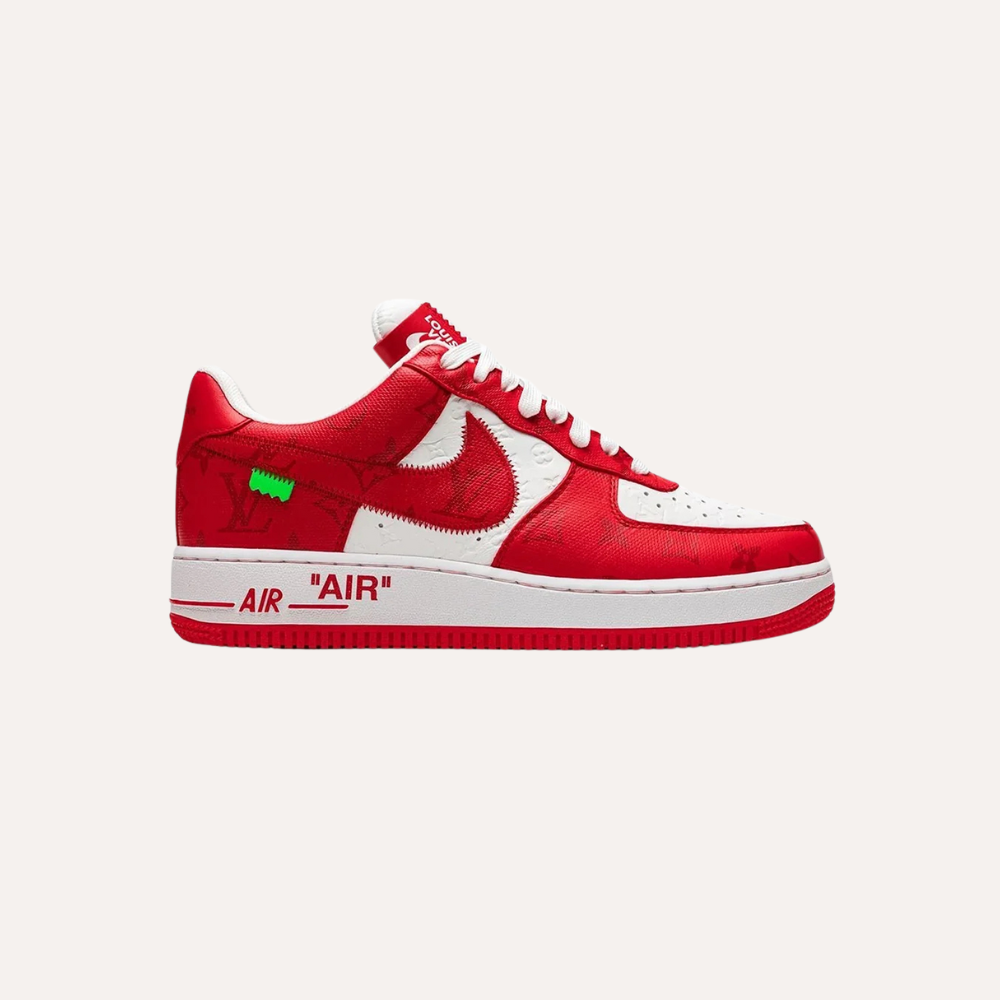 Louis Vuitton Nike Air Force 1 Low By Virgil Abloh White Red