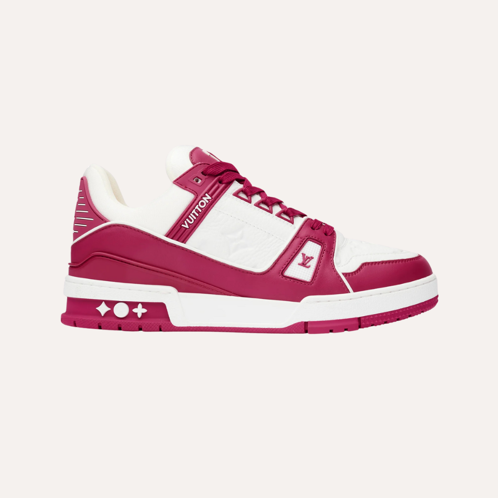 Louis Vuitton Trainer Low White Fuchsia