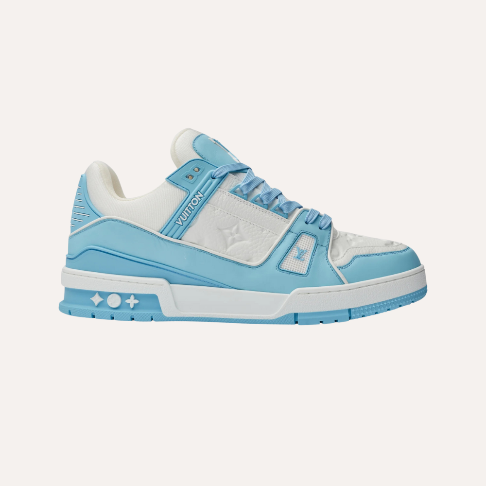 Louis Vuitton Trainer Low White Sky Blue