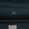 Hermes Kelly Depeche 25 Croco Vert Rousseau Palladium Hardware