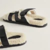 Hermes Chypre Sandal  Noir / Écru