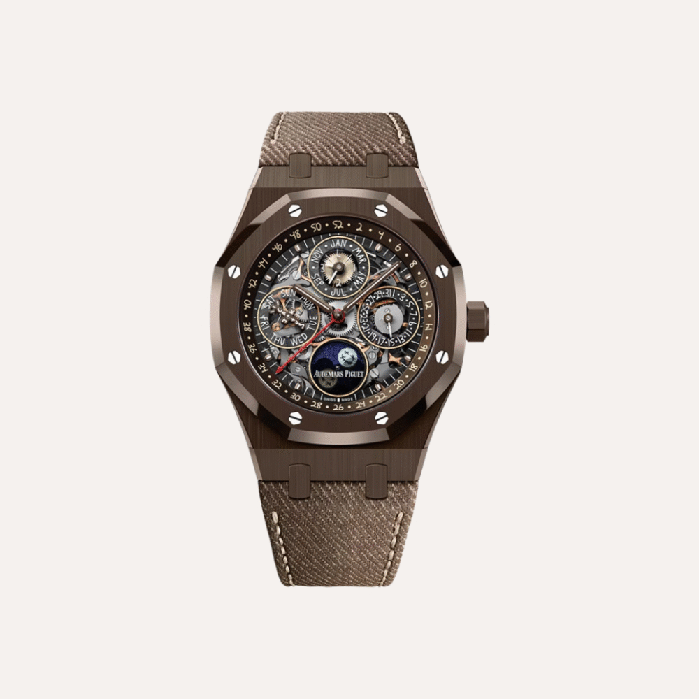 Audemars Piguet Royal Oak Perpetual Calendar Openworked "Cactus Jack," Brown Ceramic, Limited Edition of 200