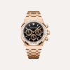 Audemars Piguet Royal Oak Selfwinding Chronograph, Pink Gold, Jet-Black Onyx Dial, Baguette-Cut Diamond Hour Markers