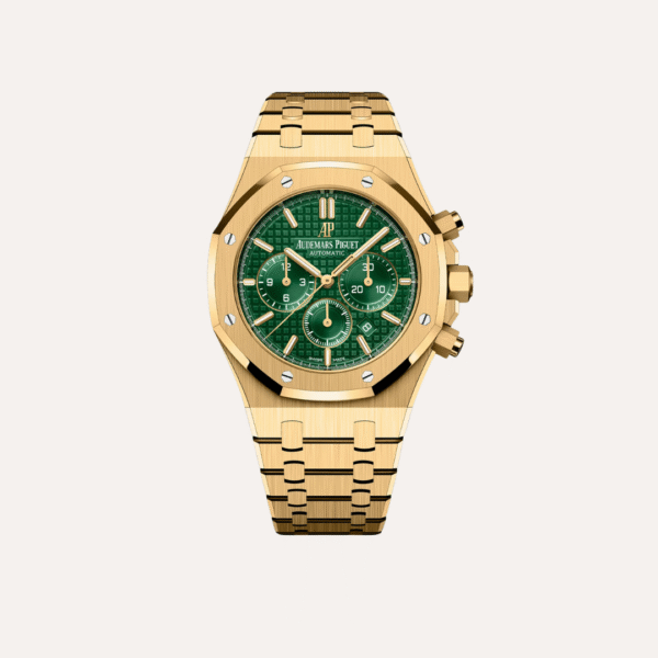Audemars Piguet  Royal Oak Chronograph 41mm, Yellow Gold, Green Dial