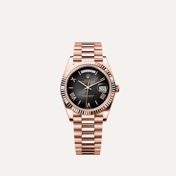 Rolex Day-Date 40 228235 18K Rose Gold with Slate Ombre Roman Dial