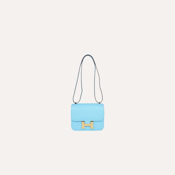 Hermès Constance 18 Celeste Epsom Gold Hardware