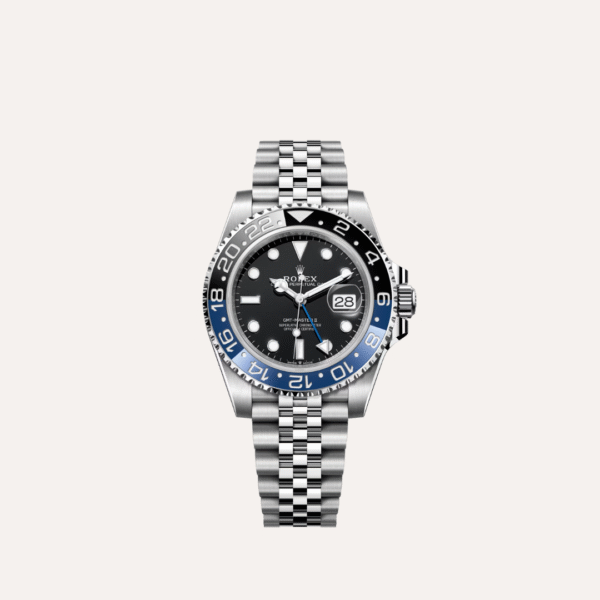 Rolex GMT-Master II "Batgirl" Black & Blue Bezel Stainless Steel Jubilee 126710BLNR.