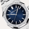 Audemars Piguet Royal Oak Selfwinding 37mm, White Gold, Smoked Blue Dial, Baguette-Cut Diamond Hour Markers.