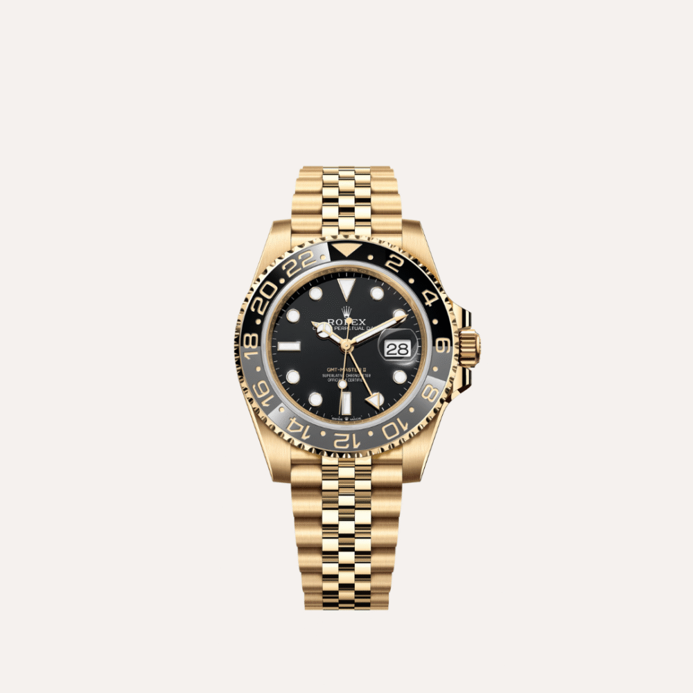 Rolex GMT-Master II 40mm Yellow Gold and Black Dial  Jubilee 126718GRNR