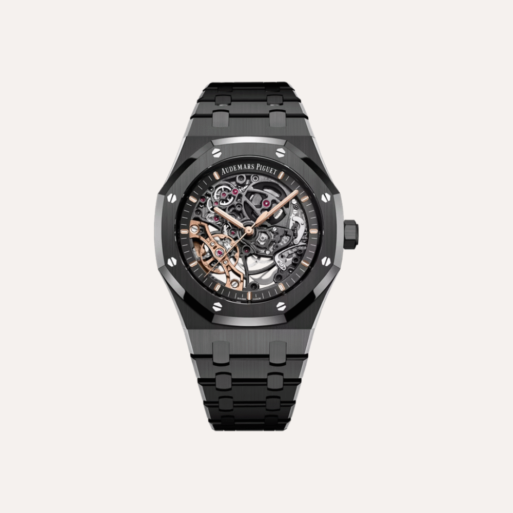Audemars Piguet Royal Oak Double Balance Wheel Openworked 41mm, Black Ceramic, Grey Dial