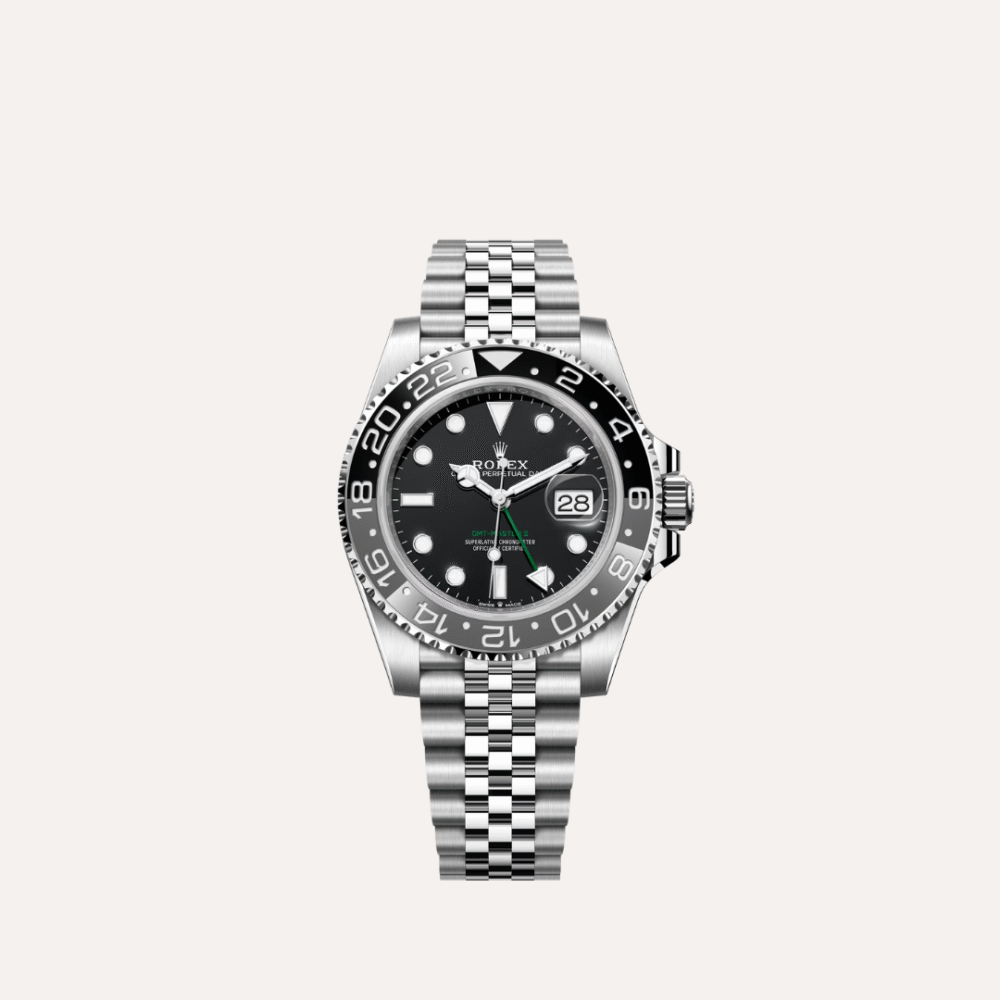 Rolex GMT-Master II "Bruce Wayne" Black Bezel Black Dial Steel Ceramic Jubilee 126710GRNR