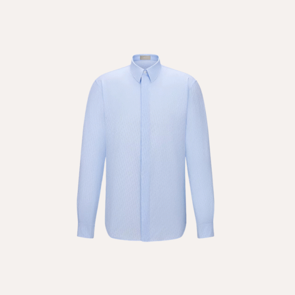 Dior Oblique Cotton Shirt Blue