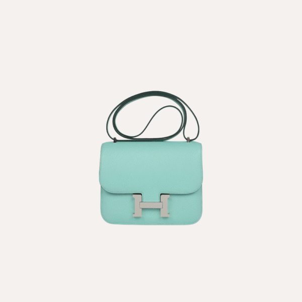 Hermès Constance 18 Aqua Chevre Palladium Hardware