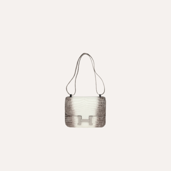 Hermès Constance 1-24 Himalaya Matte Niloticus Crocodile Palladium Hardware