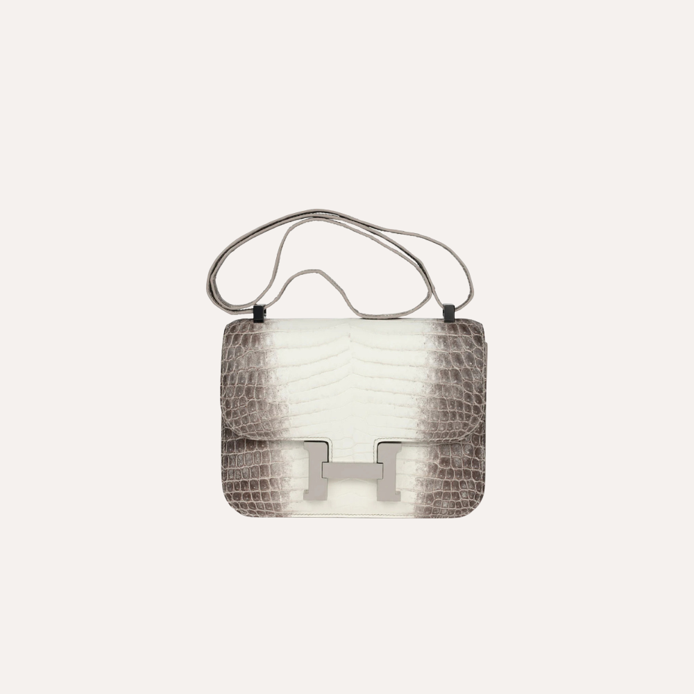 Hermès Constance 1-24 Himalaya Matte Niloticus Crocodile Palladium Hardware