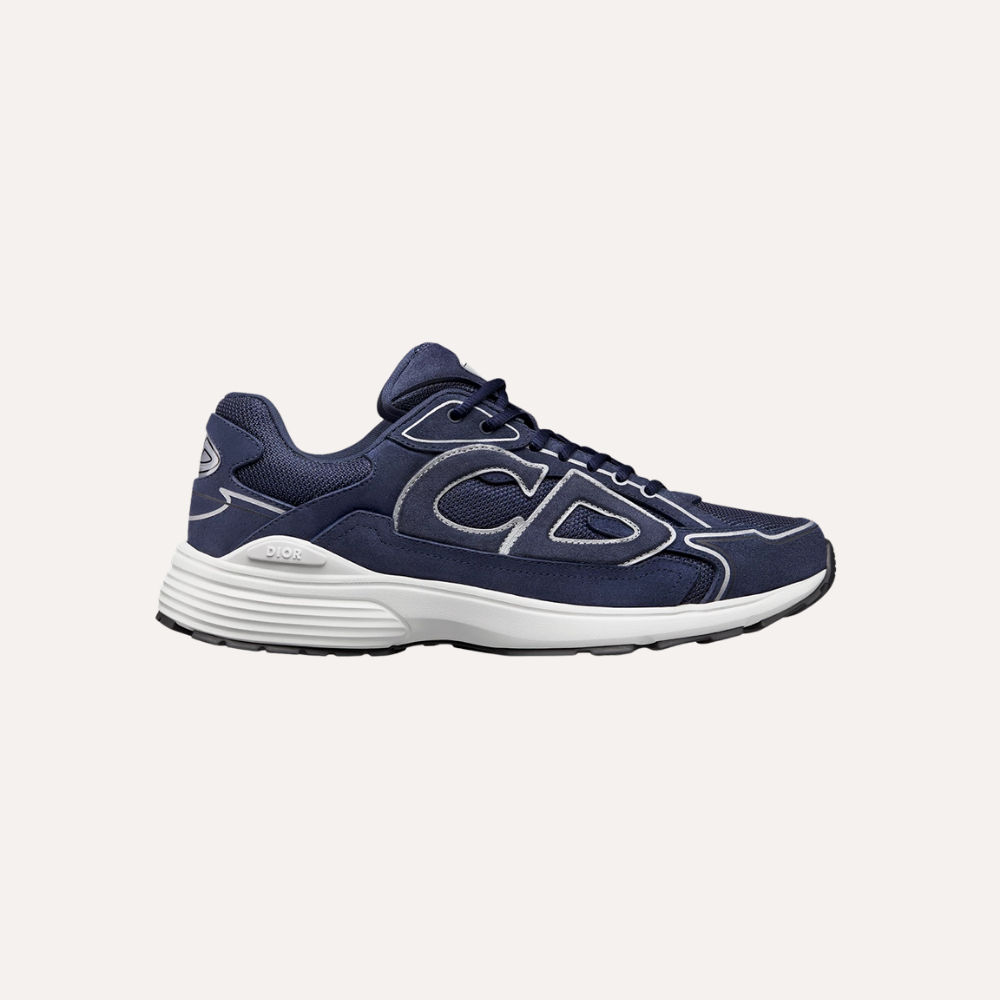 Dior B30 Ecru Navy Blue Suede