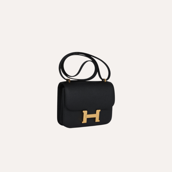 Hermès Constance 1-18 Black Epsom Gold Hardware