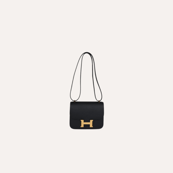 Hermès Constance 1-18 Black Epsom Gold Hardware