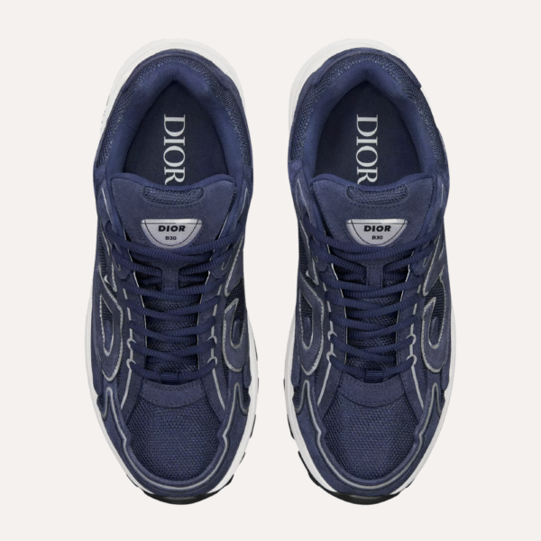 Dior B30 Ecru Navy Blue Suede